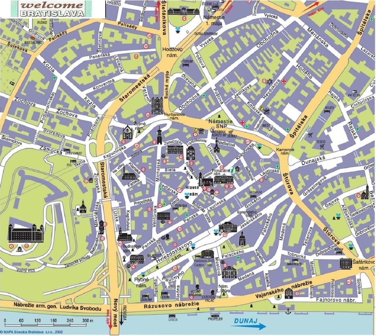 mapa de bratislava, Eslovàquia