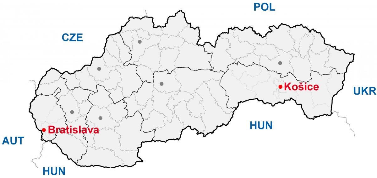 mapa de kosice, Eslovàquia