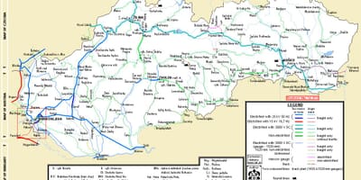 Eslovàquia tren mapa