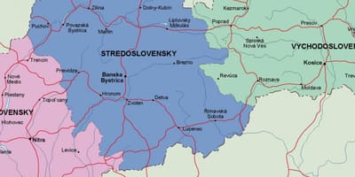 Mapa d'Eslovàquia política