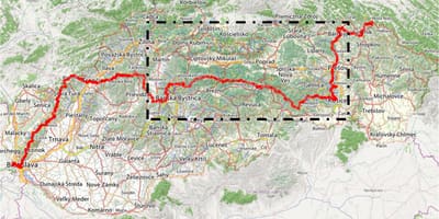 Senderisme mapa Eslovàquia