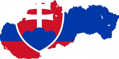 Mapa d'Eslovàquia bandera