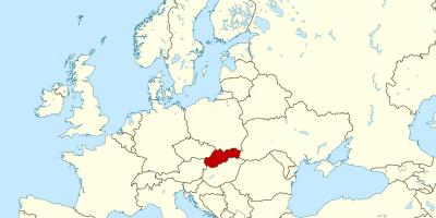 Mapa d'Eslovàquia mapa d'europa