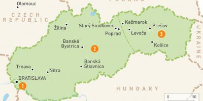 Mapa de regions d'Eslovàquia