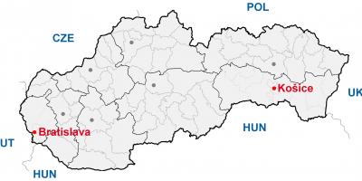 Mapa de kosice, Eslovàquia