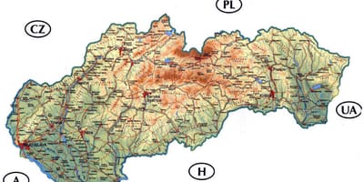 Mapa detallat d'Eslovàquia